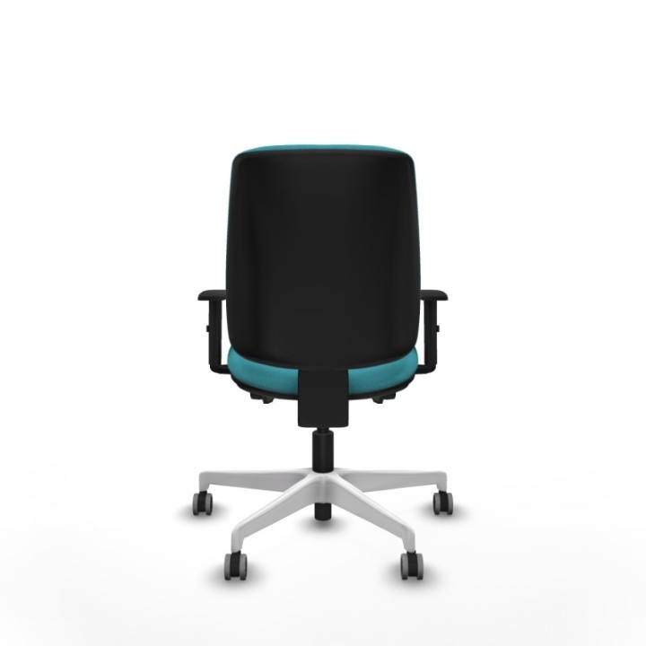 Alares tapizada traslack bali turquesa brazos 1D base blanca ruedas 65mm engomadas