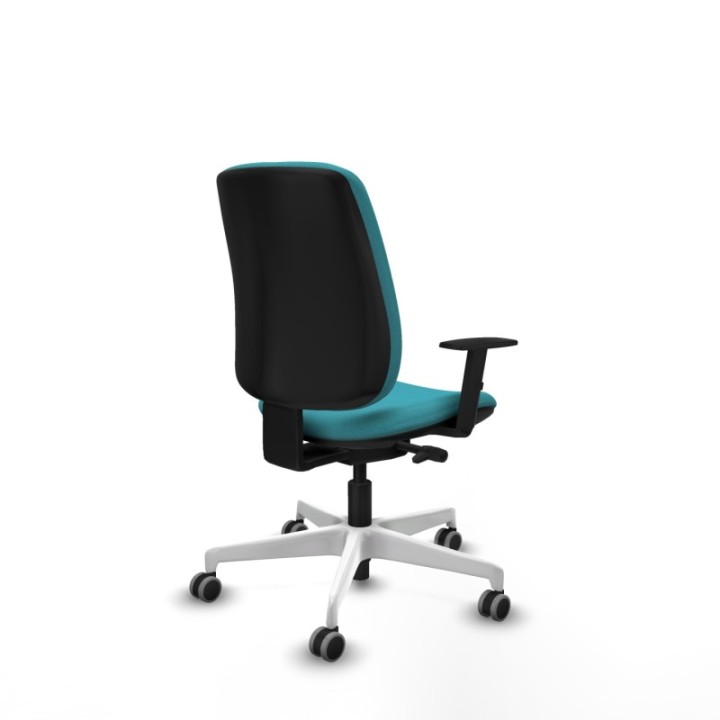 Alares tapizada traslack bali turquesa brazos 1D base blanca ruedas 65mm engomadas