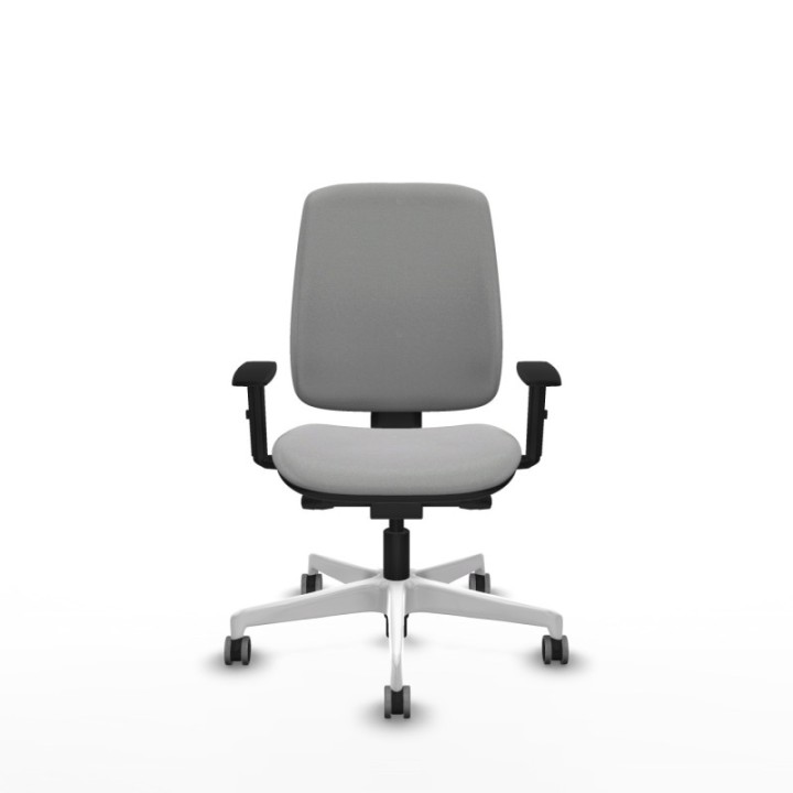 Alares tapizada traslack bali gris claro brazos 1D base blanca ruedas 65mm engomadas