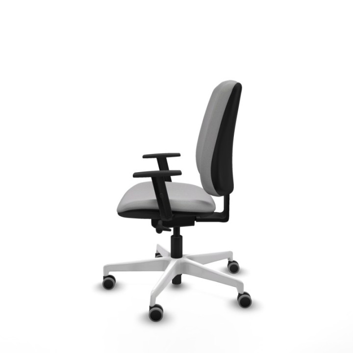 Alares tapizada traslack bali gris claro brazos 1D base blanca ruedas 65mm engomadas