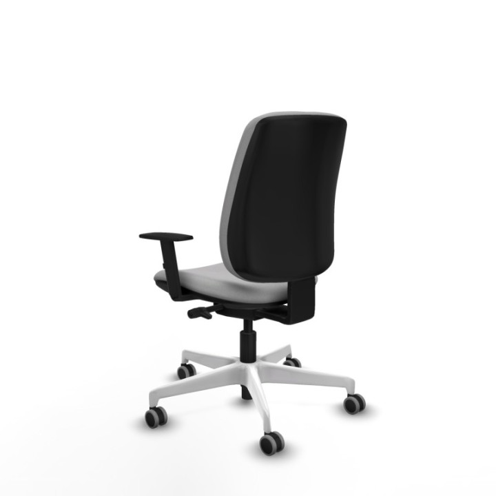 Alares tapizada traslack bali gris claro brazos 1D base blanca ruedas 65mm engomadas