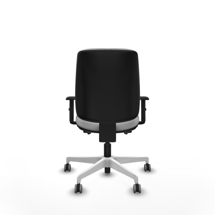 Alares tapizada traslack bali gris claro brazos 1D base blanca ruedas 65mm engomadas