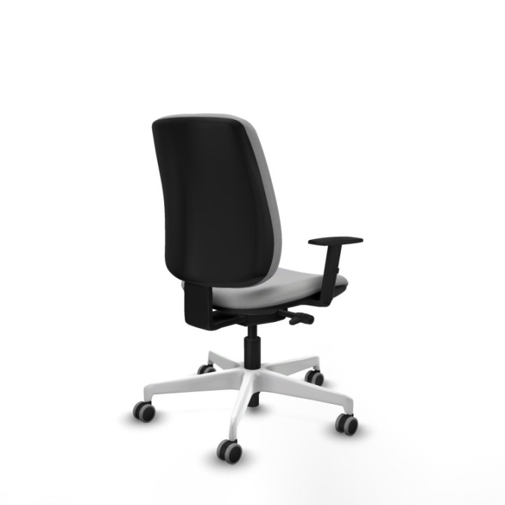 Alares tapizada traslack bali gris claro brazos 1D base blanca ruedas 65mm engomadas