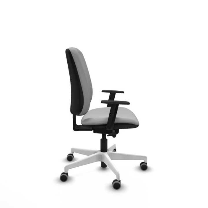 Alares tapizada traslack bali gris claro brazos 1D base blanca ruedas 65mm engomadas