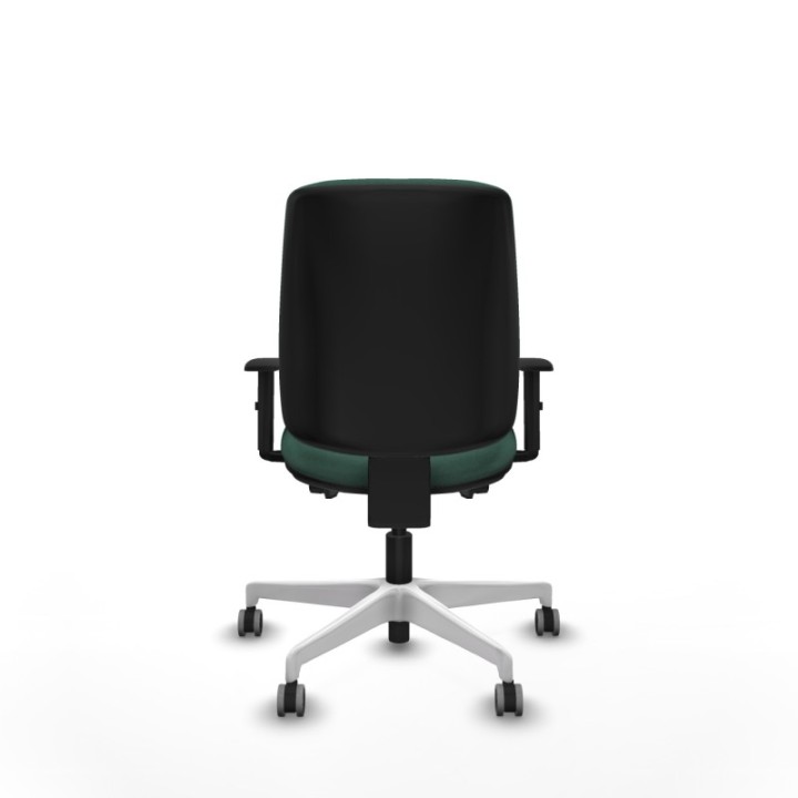 Alares tapizada traslack bali verde botella brazos 1D base blanca ruedas 65mm engomadas