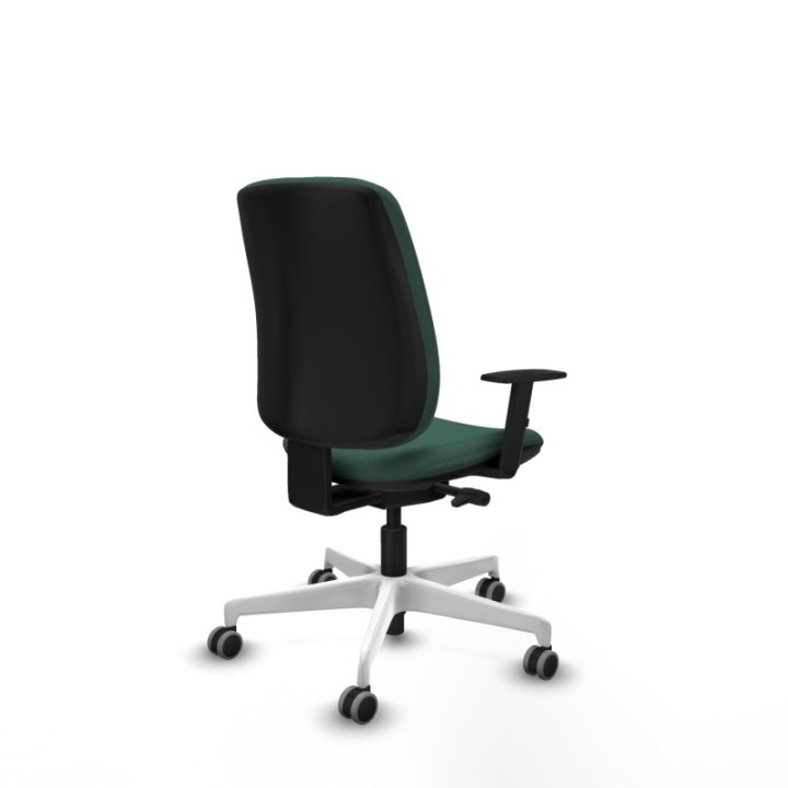 Alares tapizada traslack bali verde botella brazos 1D base blanca ruedas 65mm engomadas