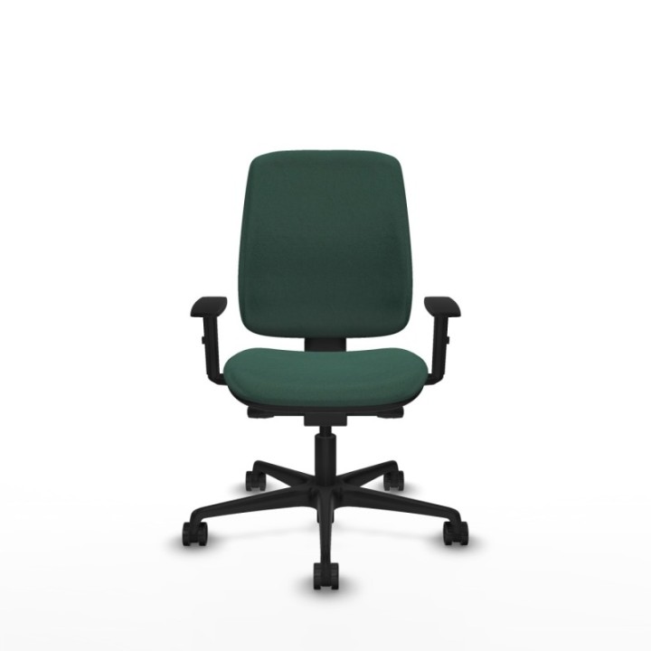 Alares tapizada traslack bali verde botella brazos 1D base nailon ruedas 65 mm nailon