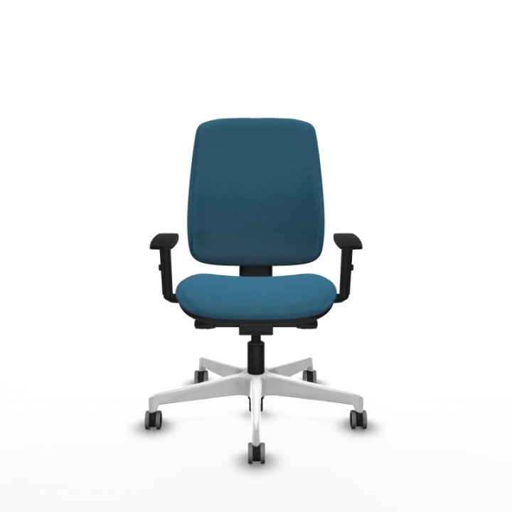 Alares tapizada traslack bali verde petroleo brazos 1D base blanca ruedas 65mm engomadas