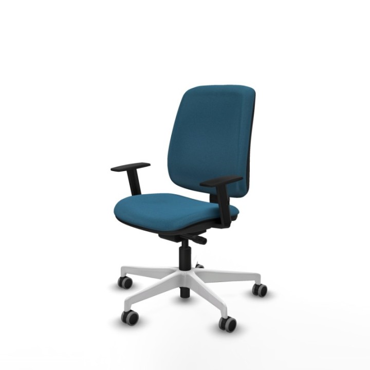 Alares tapizada traslack bali verde petroleo brazos 1D base blanca ruedas 65mm engomadas