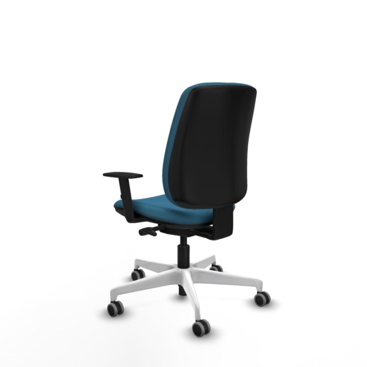 Alares tapizada traslack bali verde petroleo brazos 1D base blanca ruedas 65mm engomadas