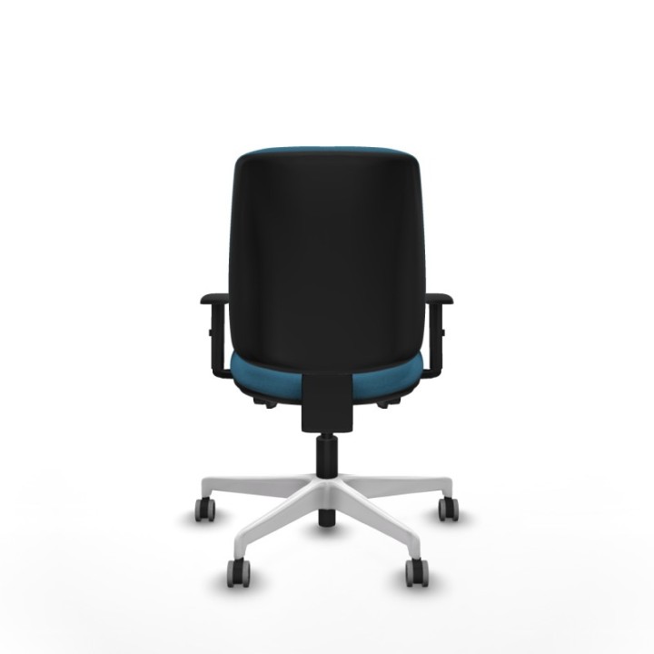 Alares tapizada traslack bali verde petroleo brazos 1D base blanca ruedas 65mm engomadas