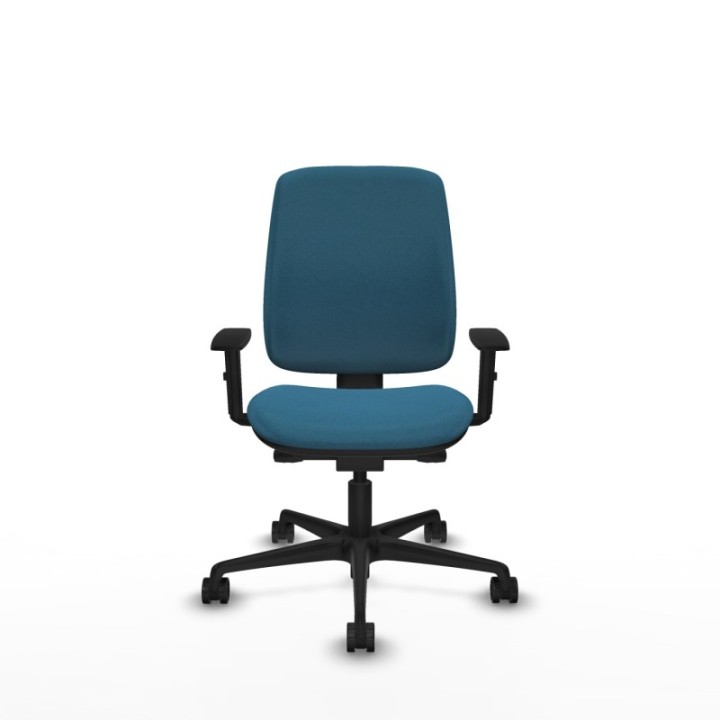 Alares tapizada traslack bali verde petroleo brazos 1D base nailon ruedas 65 mm nailon