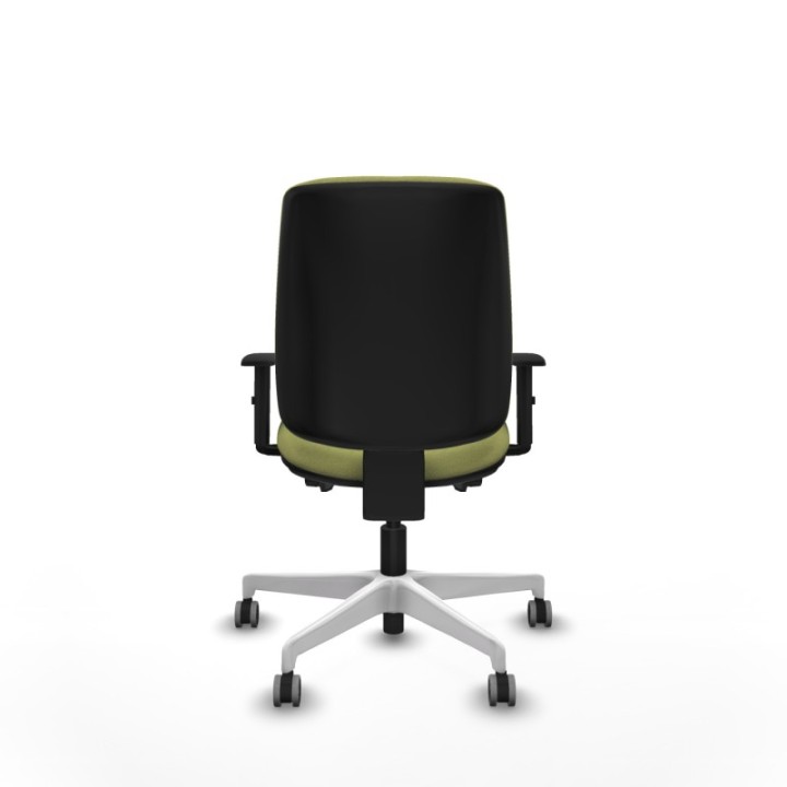 Alares tapizada traslack bali verde oliva brazos 1D base blanca ruedas 65mm engomadas