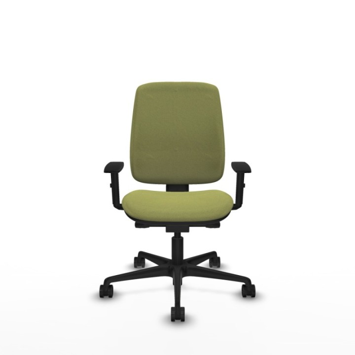 Alares tapizada traslack bali verde oliva brazos 1D base nailon ruedas 65 mm nailon