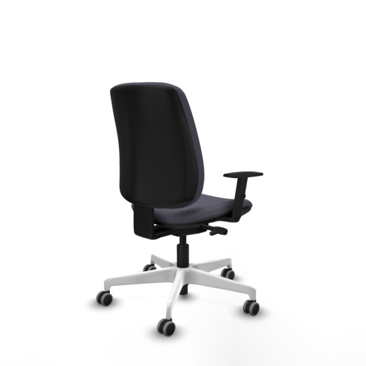 Alares tapizada traslack bali gris oscuro brazos 1D base blanca ruedas 65mm engomadas