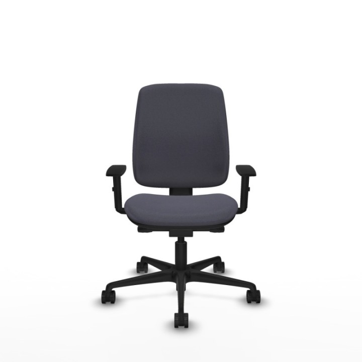 Alares tapizada traslack bali gris oscuro brazos 1D base nailon ruedas 65 mm nailon