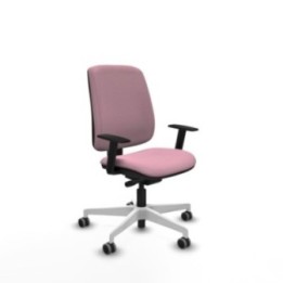 Alares tapizada traslack bali rosa brazos 1D base blanca ruedas 65mm engomadas