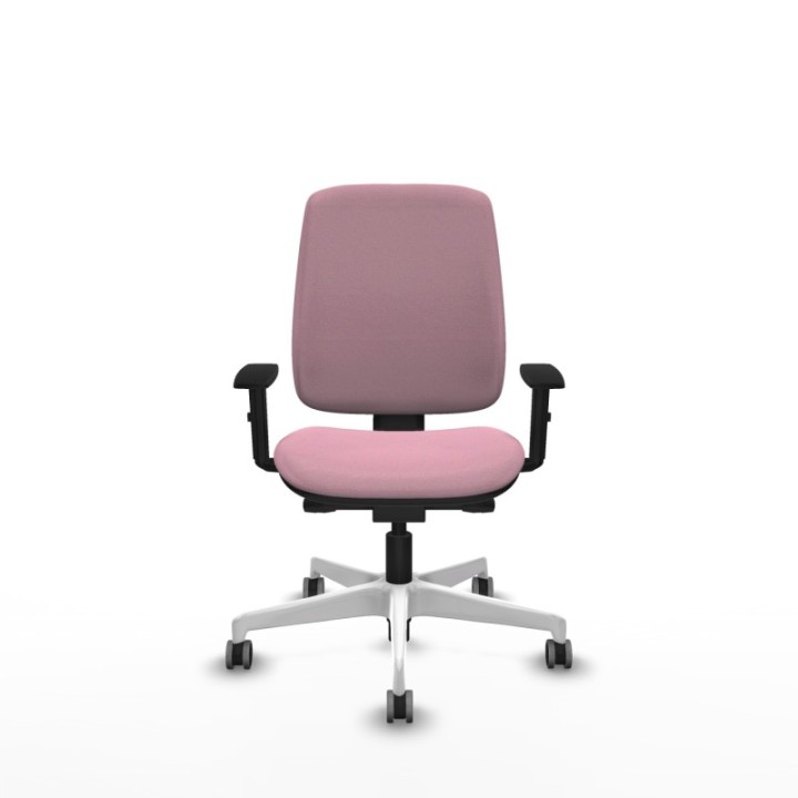 Alares tapizada traslack bali rosa brazos 1D base blanca ruedas 65mm engomadas