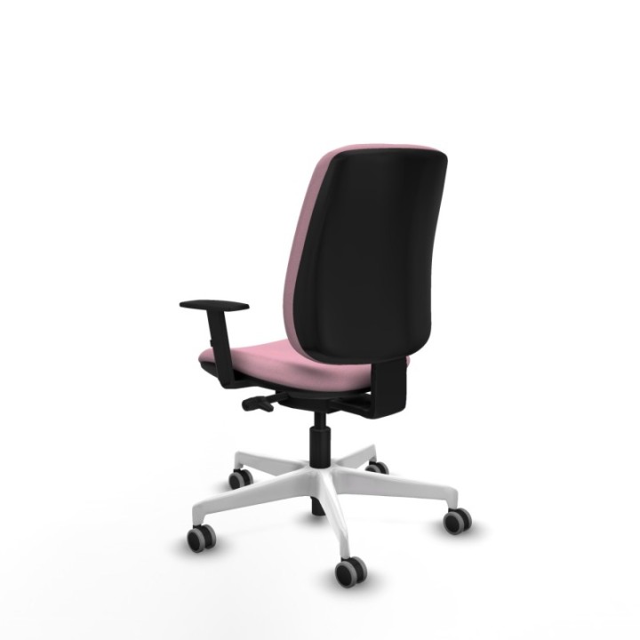 Alares tapizada traslack bali rosa brazos 1D base blanca ruedas 65mm engomadas