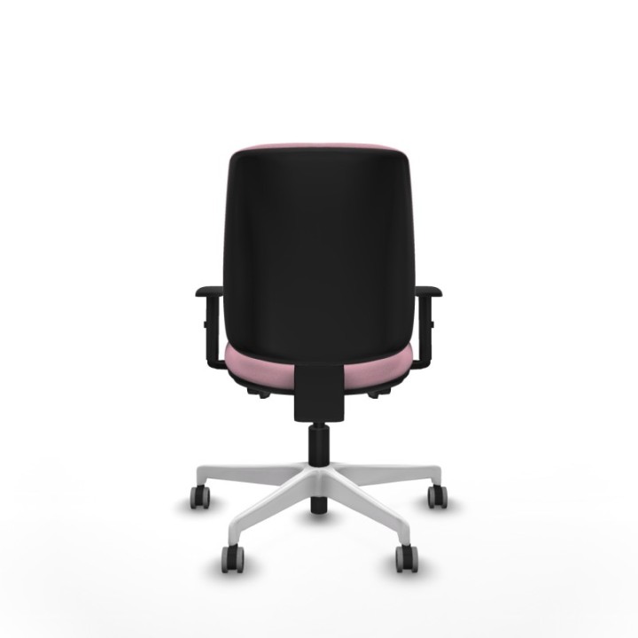 Alares tapizada traslack bali rosa brazos 1D base blanca ruedas 65mm engomadas