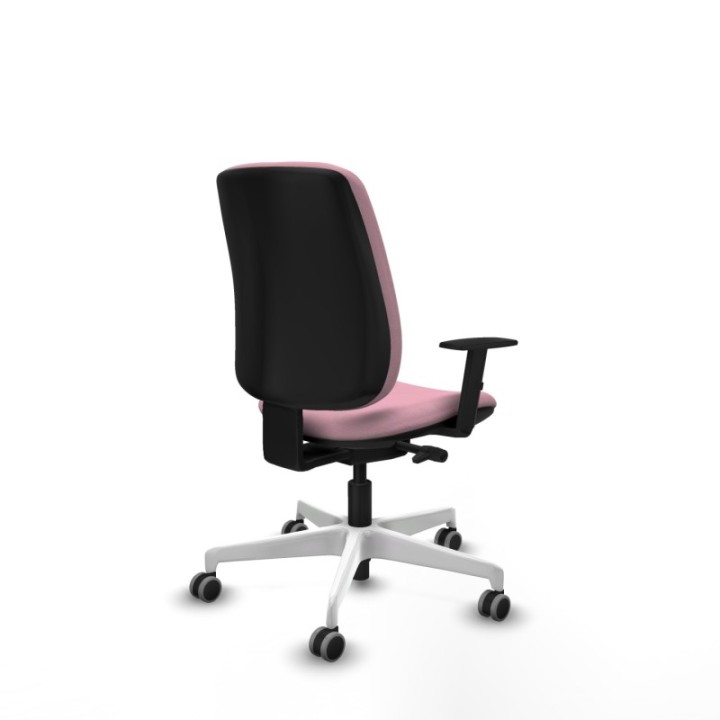 Alares tapizada traslack bali rosa brazos 1D base blanca ruedas 65mm engomadas