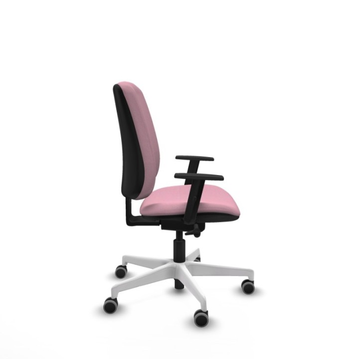 Alares tapizada traslack bali rosa brazos 1D base blanca ruedas 65mm engomadas