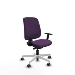 Alares tapizada traslack bali morado brazos 1D base blanca ruedas 65mm engomadas