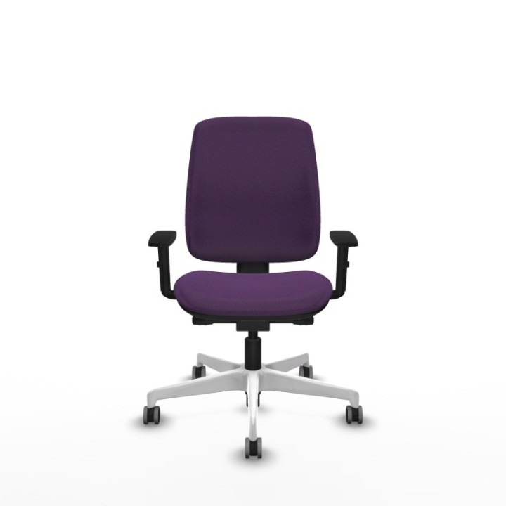 Alares tapizada traslack bali morado brazos 1D base blanca ruedas 65mm engomadas