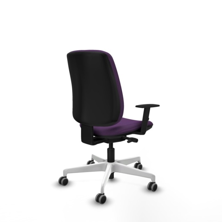 Alares tapizada traslack bali morado brazos 1D base blanca ruedas 65mm engomadas