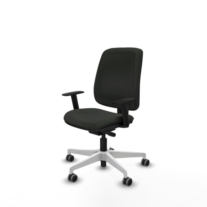 Alares tapizada traslack bali negro brazos 1D base blanca ruedas 65mm engomadas