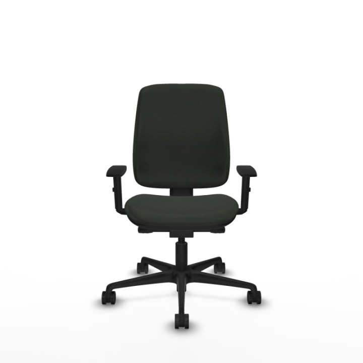 Alares tapizada traslack bali negro brazos 1D base nailon ruedas 65 mm nailon