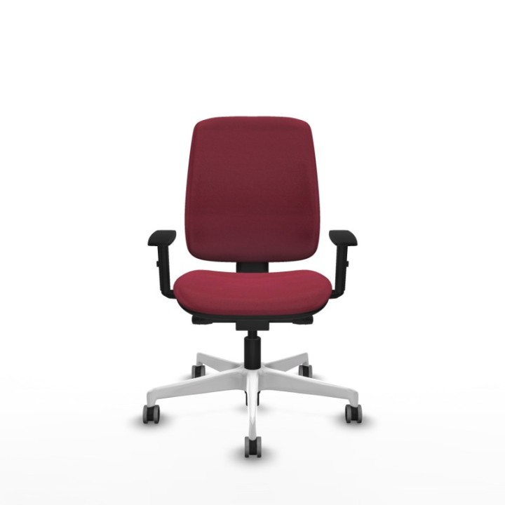 Alares tapizada traslack bali granate brazos 1D base blanca ruedas 65mm engomadas