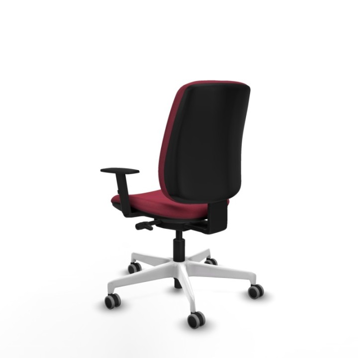 Alares tapizada traslack bali granate brazos 1D base blanca ruedas 65mm engomadas