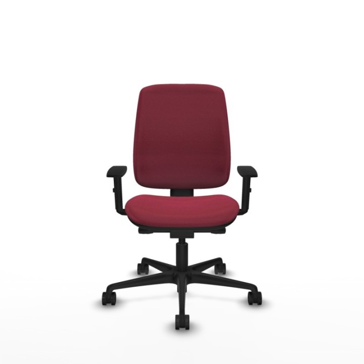 Alares tapizada traslack bali granate brazos 1D base nailon ruedas 65 mm nailon