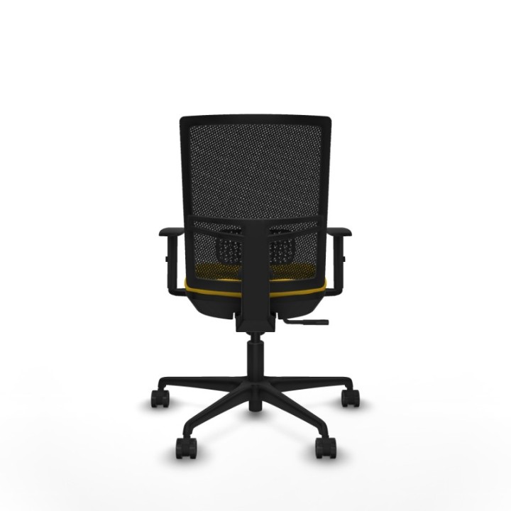 Yunquera sincro malla negra bali amarillo brazos 1D base nailon ruedas 65mm nailon