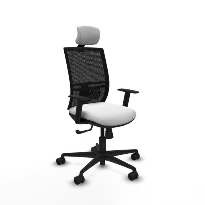 Yunquera sincro malla negra bali blanco brazos 1D base nailon cabecero 1D ruedas 65mm nailon