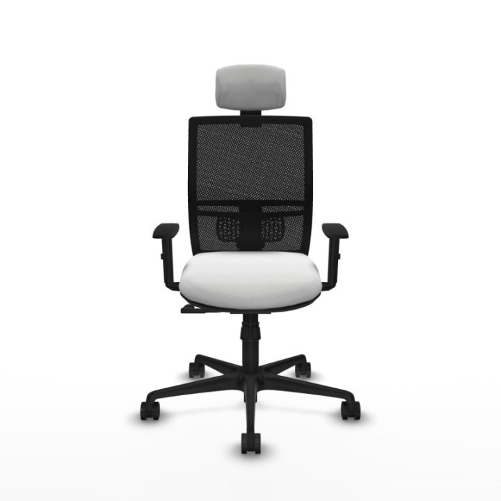 Yunquera sincro malla negra bali blanco brazos 1D base nailon cabecero 1D ruedas 65mm nailon