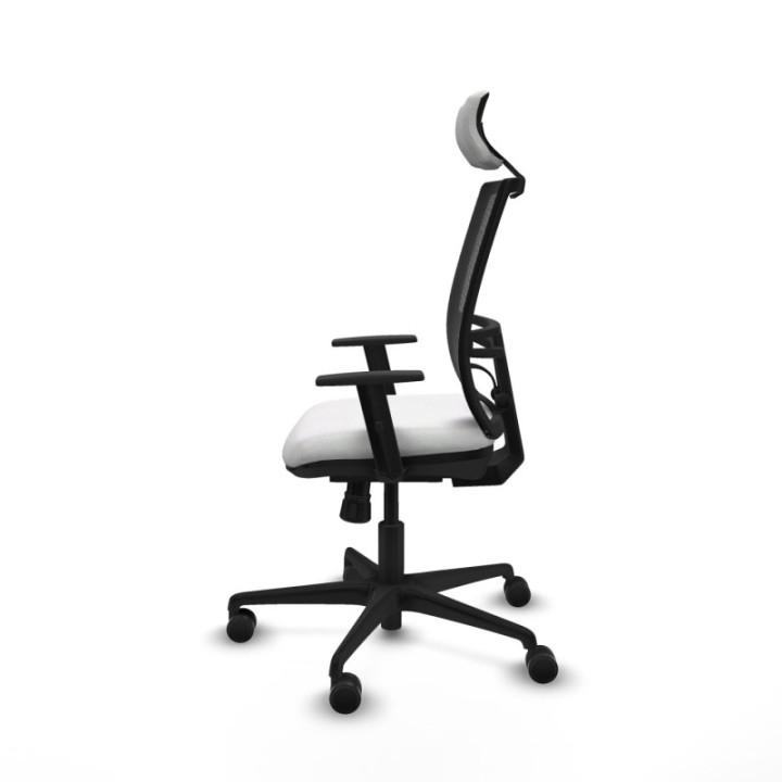 Yunquera sincro malla negra bali blanco brazos 1D base nailon cabecero 1D ruedas 65mm nailon