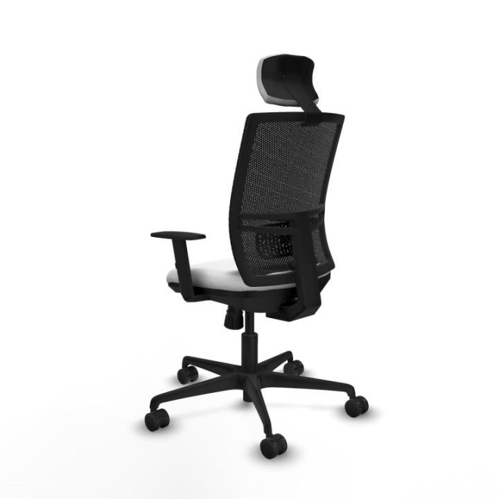 Yunquera sincro malla negra bali blanco brazos 1D base nailon cabecero 1D ruedas 65mm nailon