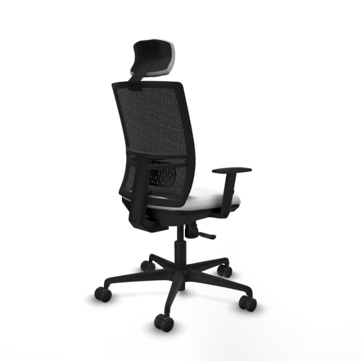 Yunquera sincro malla negra bali blanco brazos 1D base nailon cabecero 1D ruedas 65mm nailon