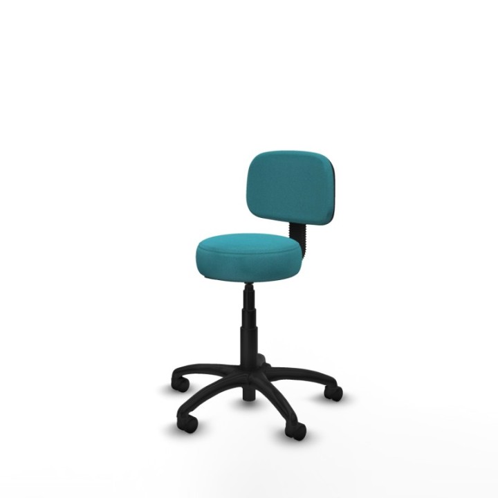 Silla Llanos giratorio bali turquesa base poliamida 600 ruedas nailon 50