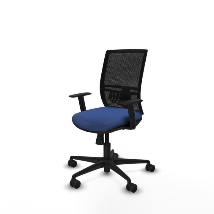 Yunquera sincro malla negra bali azul marino brazos 1D base nailon ruedas 65mm nailon