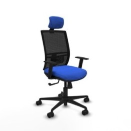 Yunquera sincro malla negra bali azul brazos 1D base nailon cabecero 1D ruedas 65mm nailon