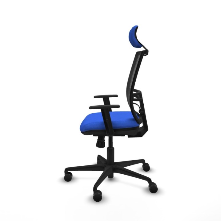 Yunquera sincro malla negra bali azul brazos 1D base nailon cabecero 1D ruedas 65mm nailon