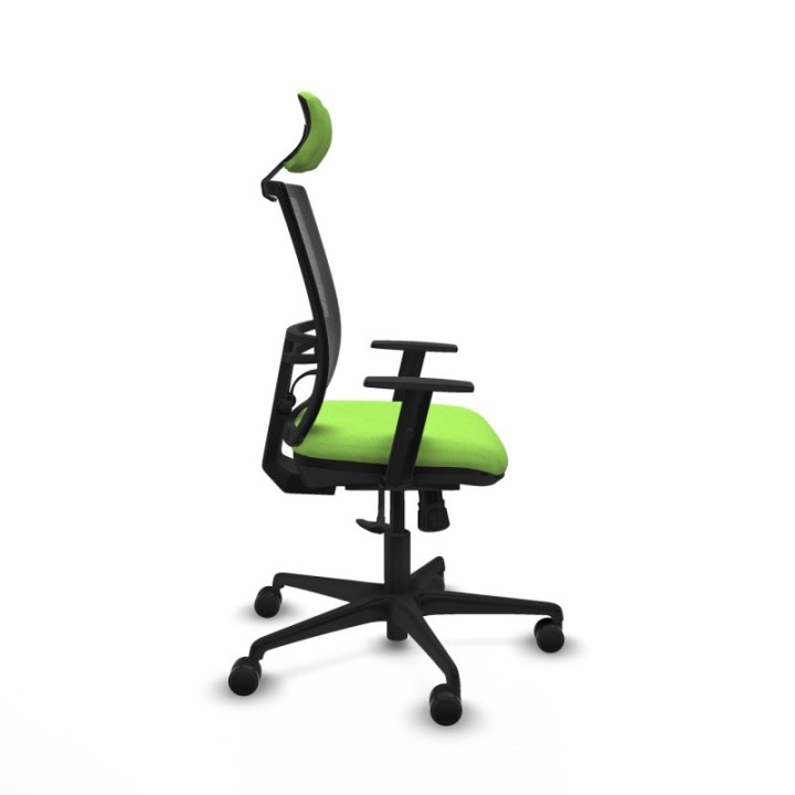 Yunquera sincro malla negra bali pistacho brazos 1D base nailon cabecero 1D ruedas 65mm nailon