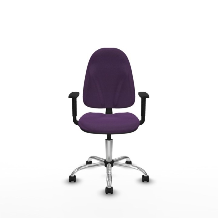 Algarra CP bali morado brazos 1D base cromada ruedas autofrenantes 50mm