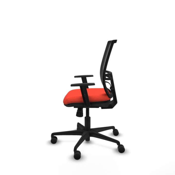 Yunquera sincro malla negra bali naranja oscuro brazos 1D base nailon ruedas 65mm nailon