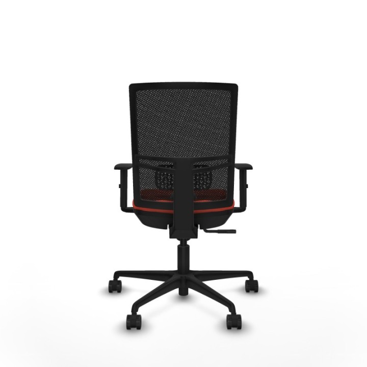 Yunquera sincro malla negra bali naranja oscuro brazos 1D base nailon ruedas 65mm nailon