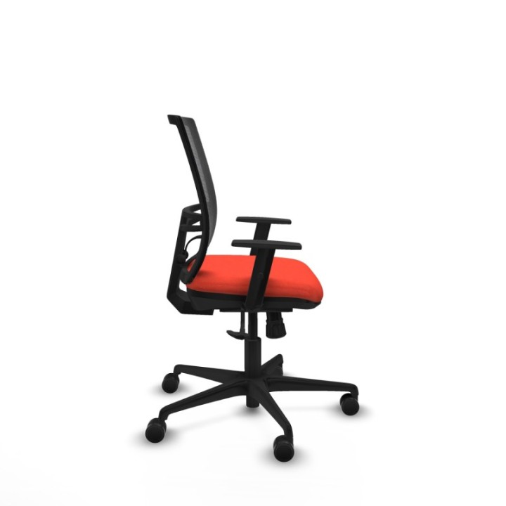 Yunquera sincro malla negra bali naranja oscuro brazos 1D base nailon ruedas 65mm nailon