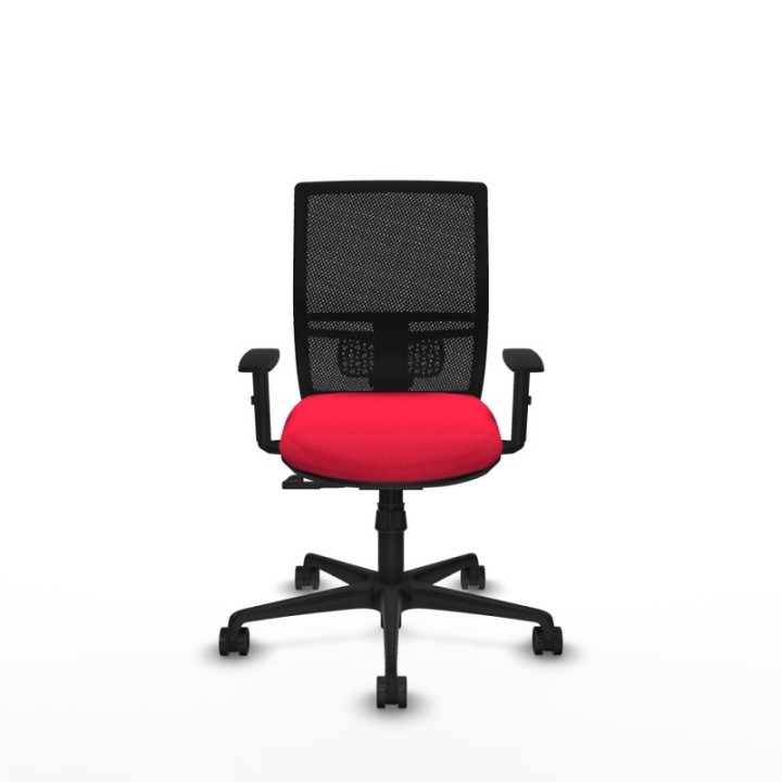 Yunquera sincro malla negra bali rojo brazos 1D base nailon ruedas 65mm nailon